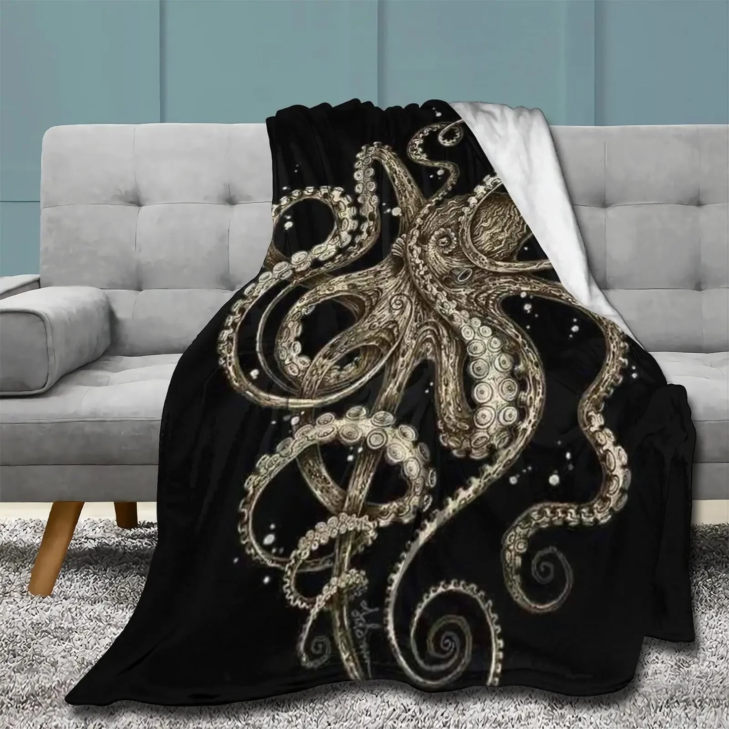 Sea Life Ocean Throw Octopus Blanket