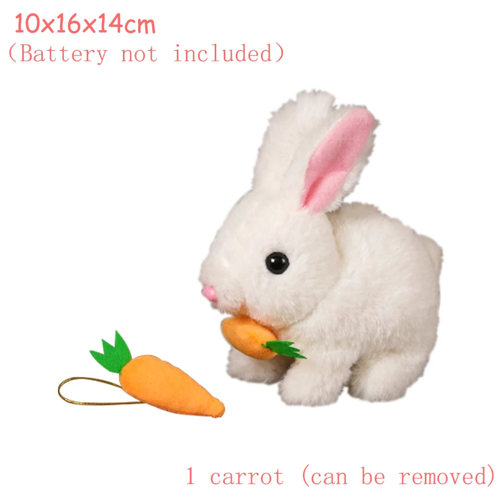 Carrot Munching Interactive Bunny Plush Toy