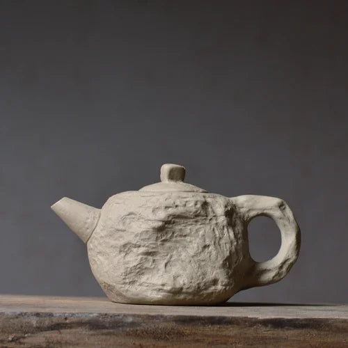 Artisan Rustic Stone Texture Teapot Set