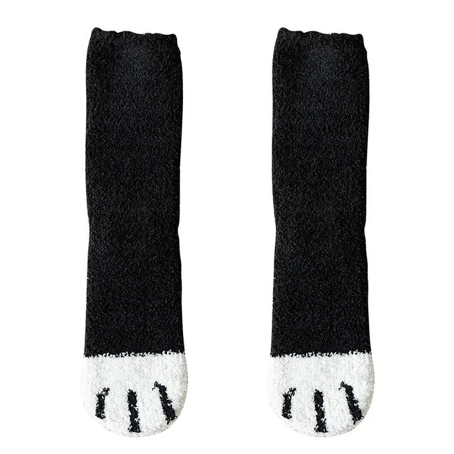 Plush Winter Cute Cat Paws Sock