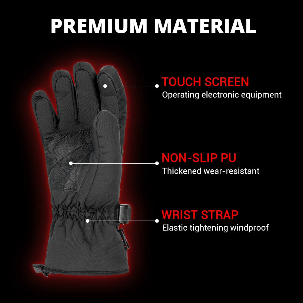Non-Slip Waterproof Winter Heated Gloves