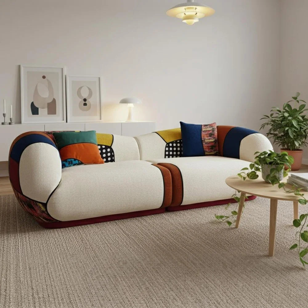 Matissero Bold Patchwork Colorblock Lounge Sofa