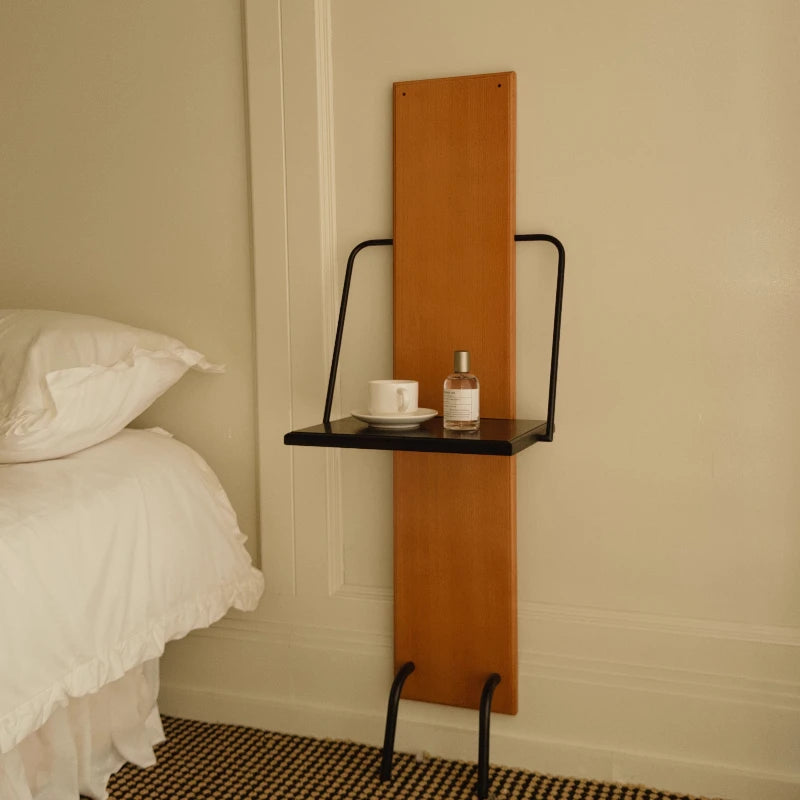 Gallery-Style Bedside Foldable Slim Shelf