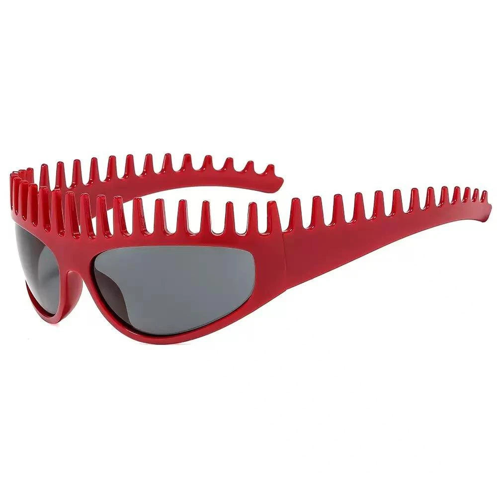 Futuristic Comb-Top Headband Sunglasses