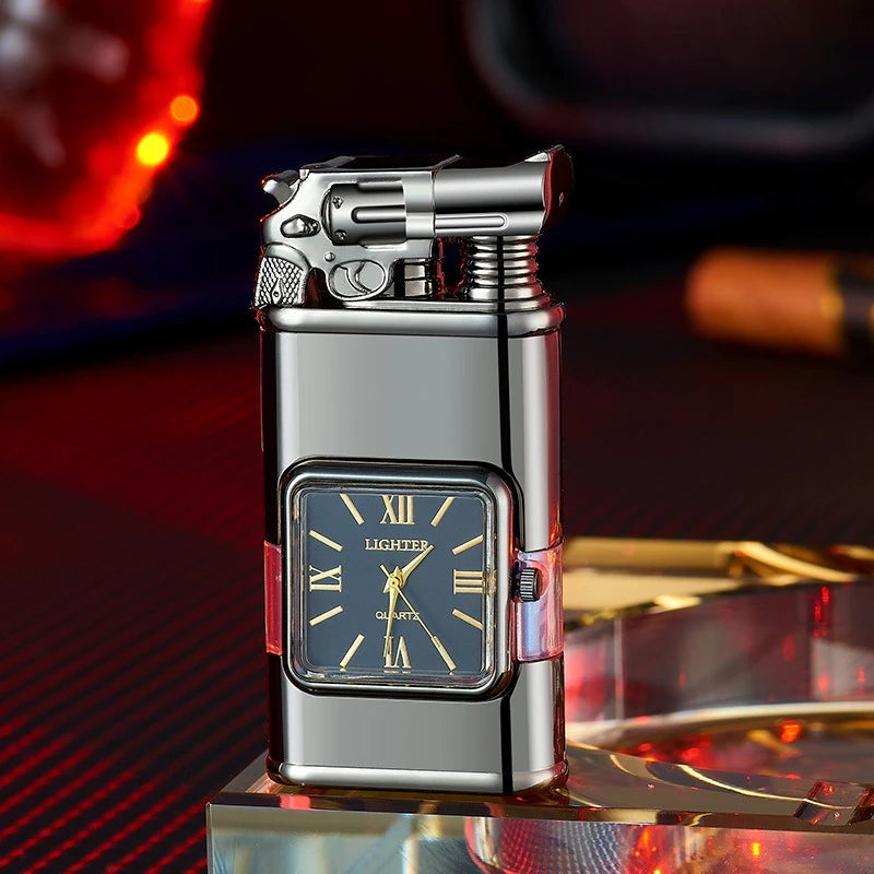 Twin Jets Quartz Dial Dual Flame Metal Lighter