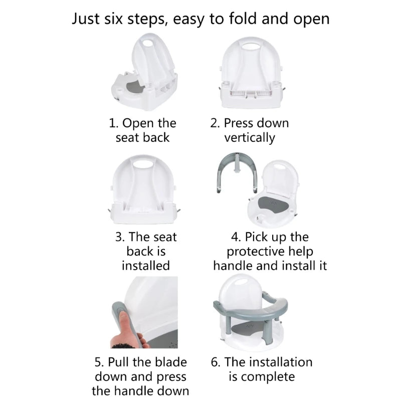 Baby Essential Foldable Non-Slip Bathing Chair