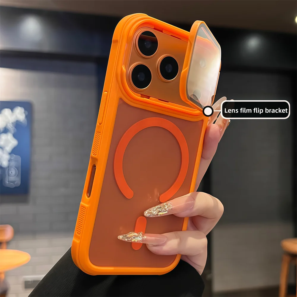 Full Lens Protection Flip Stand Magnetic iPhone Case