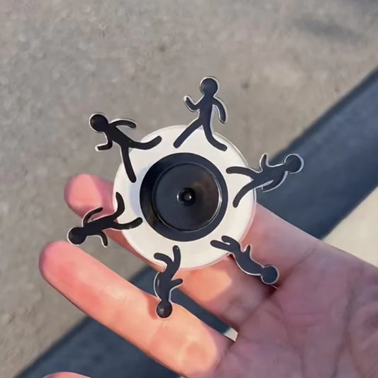 Running Stickman Optical Illusion Fidget Spinner