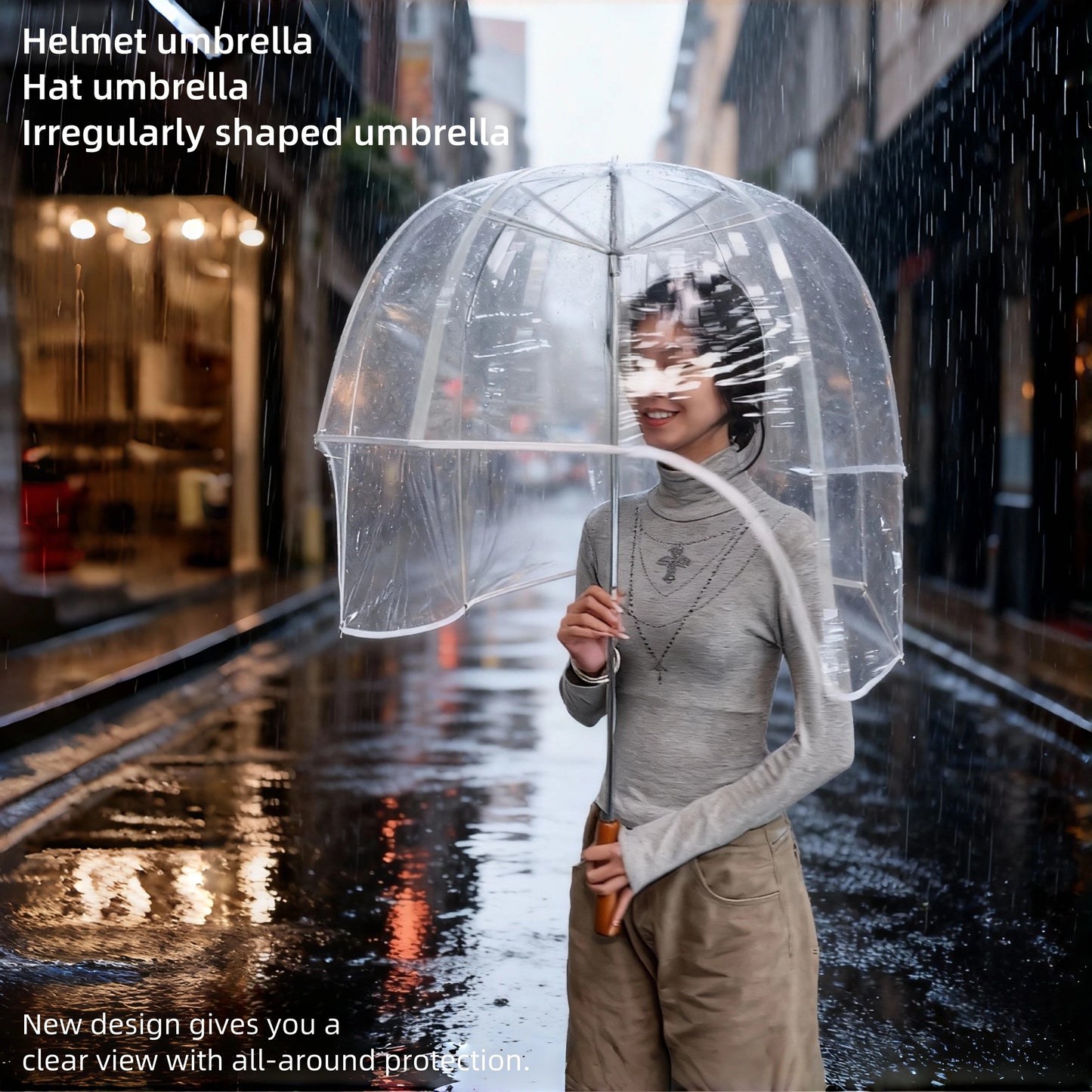 Never Wet Full Cover Bubble Umbrella