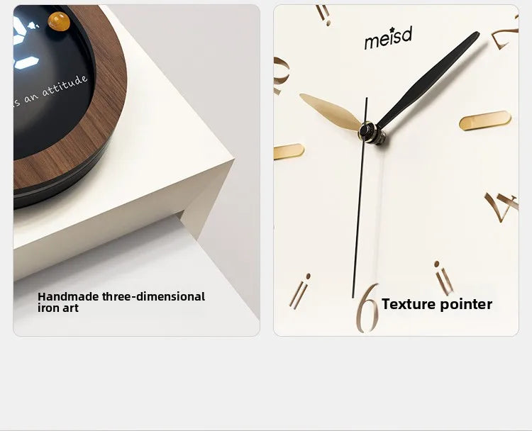 Corner-Split Dual Display Minimal Wall Clock