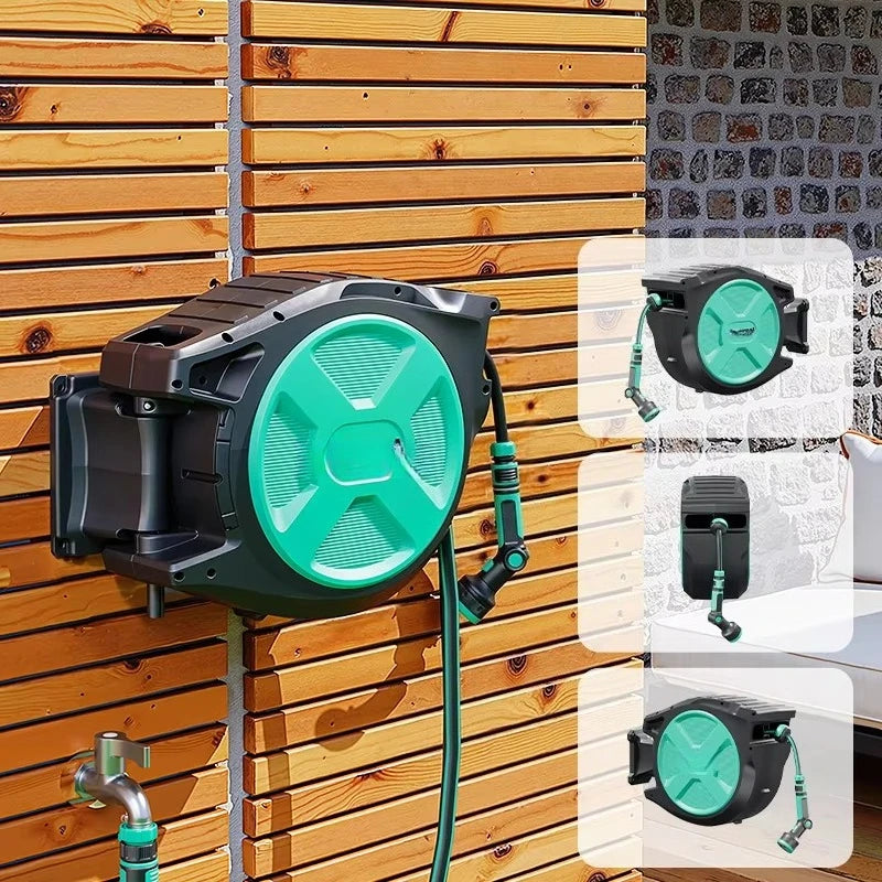 Yardpilot Auto-Retractable Wall-Mounted Garden Hose Reel