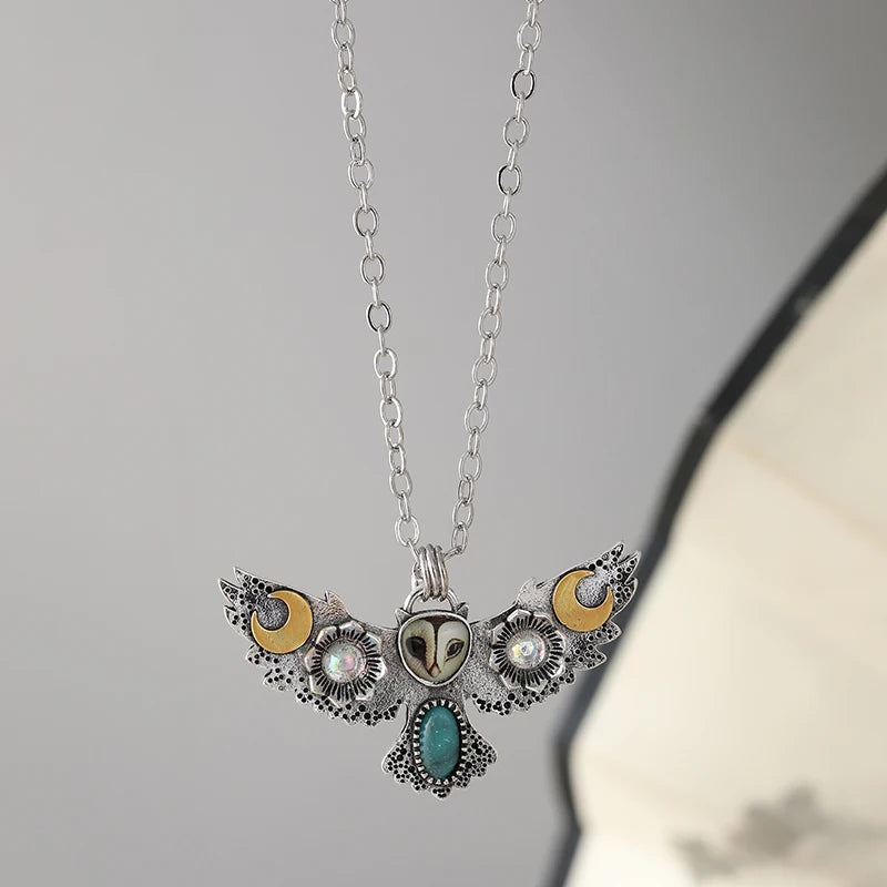 Quiet Watcher Owl Charm Necklace