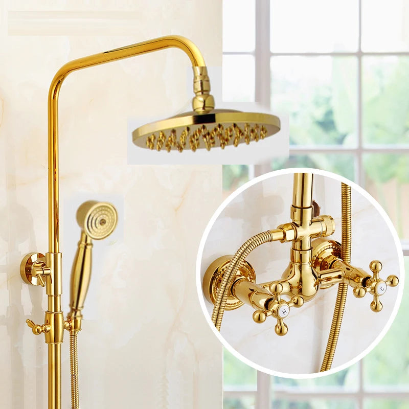 Golden Era Vintage Rainfall Bath Shower System