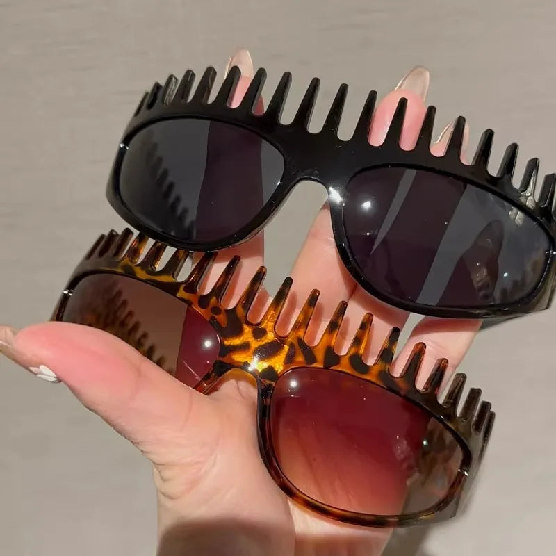 Futuristic Comb-Top Headband Sunglasses