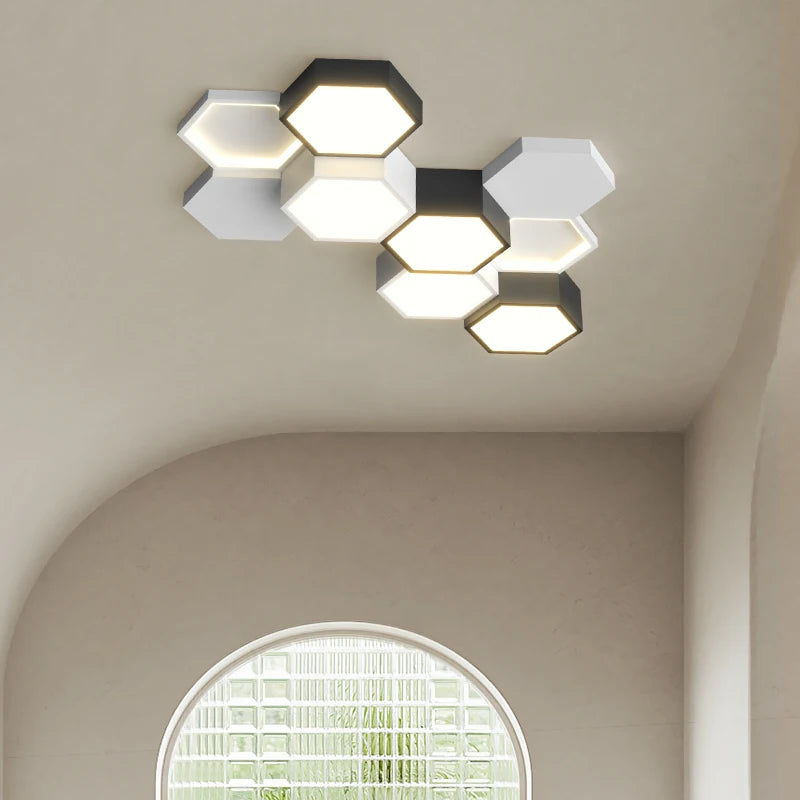 Six Points Modern Hexagon LED Ceiling Panel Light