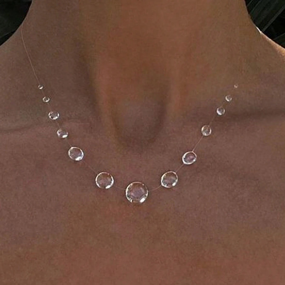 Melting Ice Floating Pendant Necklace