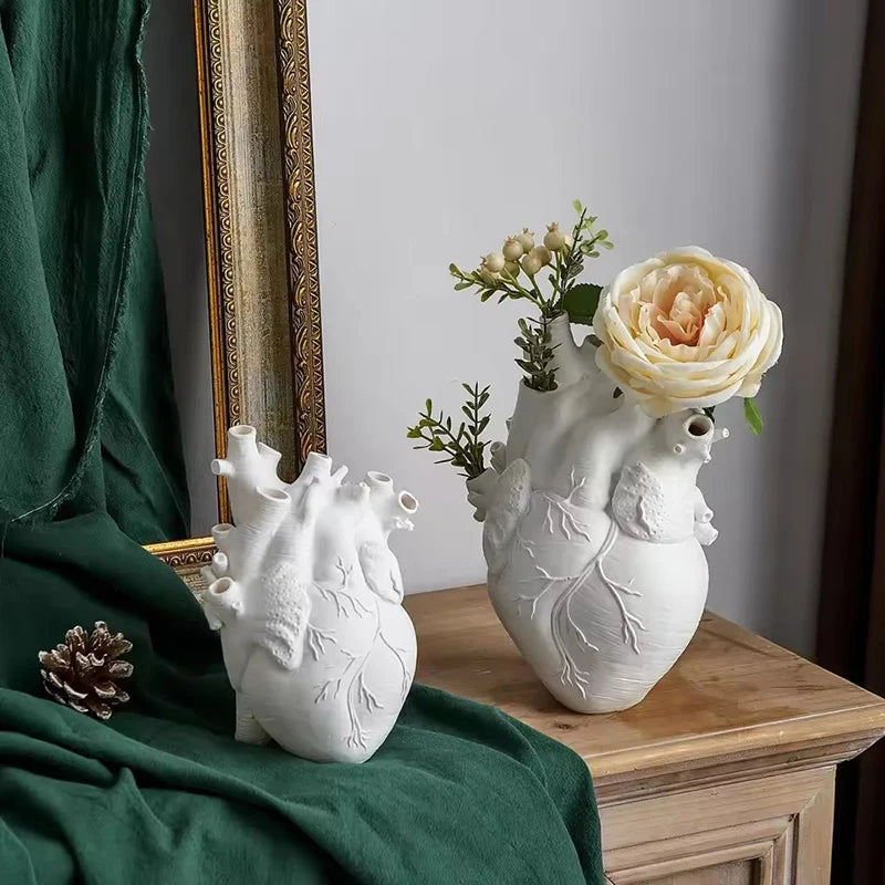 Lovesick Anatomical Heart Ceramic Flower Vase