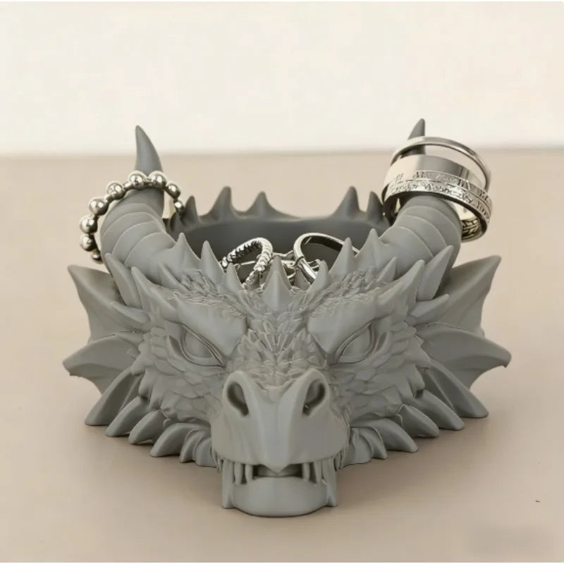 Gothic Dragon Head Catchall Storage Tray