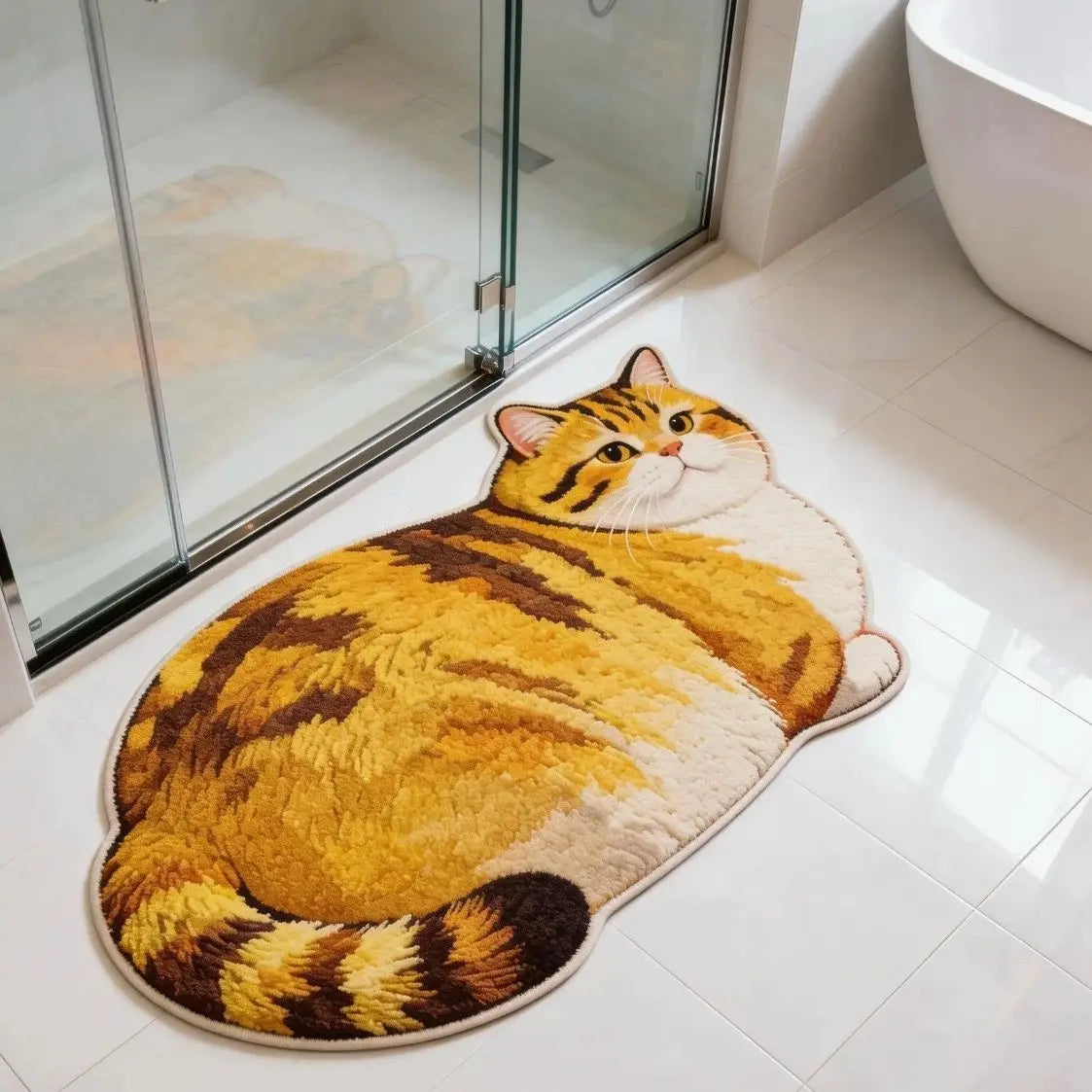 Chubby Cat Quick Dry Bath Mat
