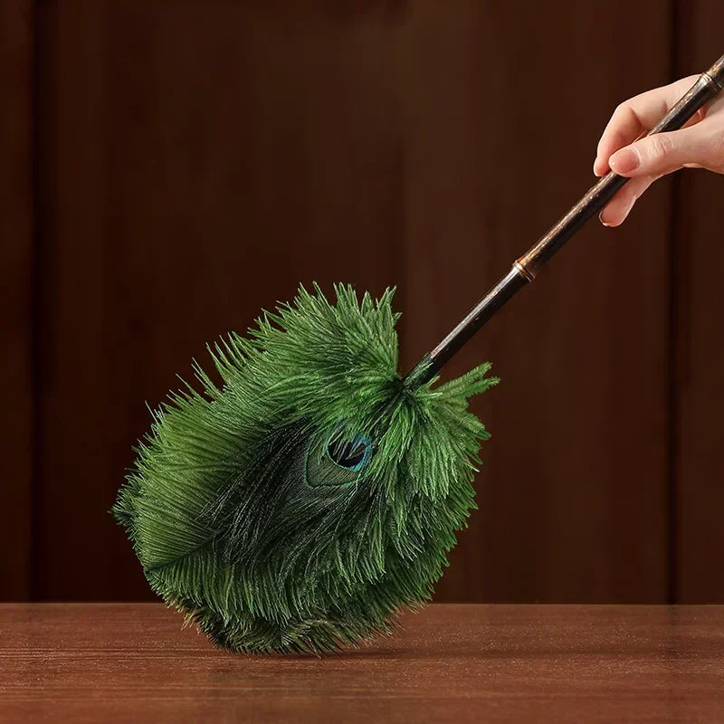 Peacock Feather Anti-Static Dusting Brush