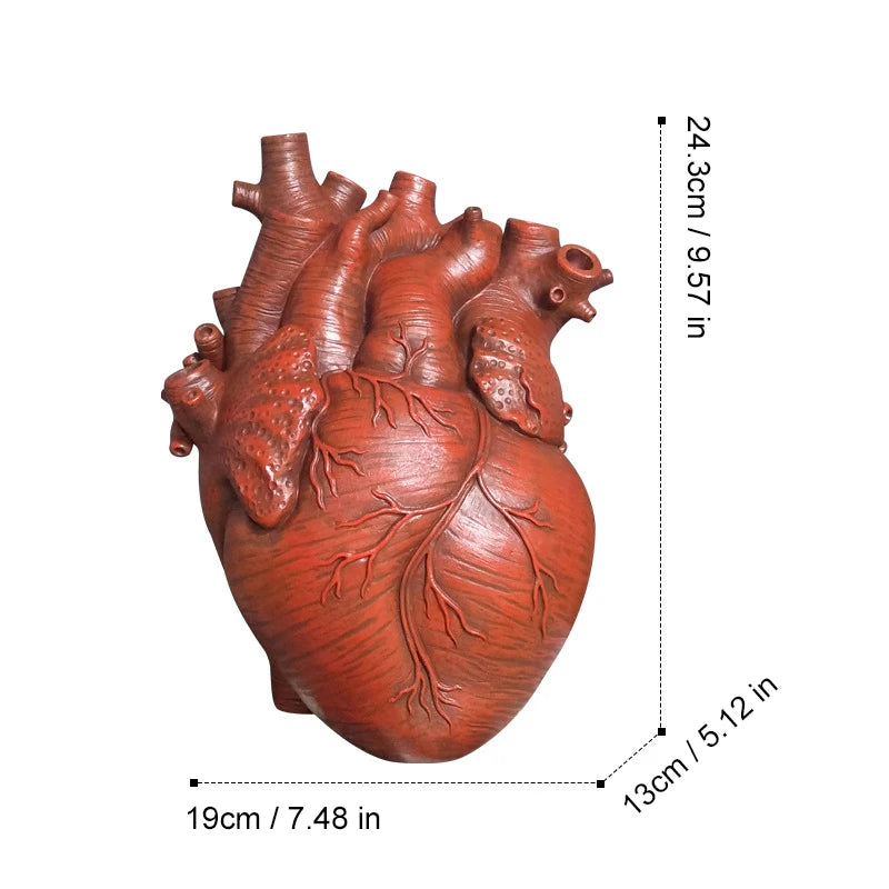 Lovesick Anatomical Heart Ceramic Flower Vase