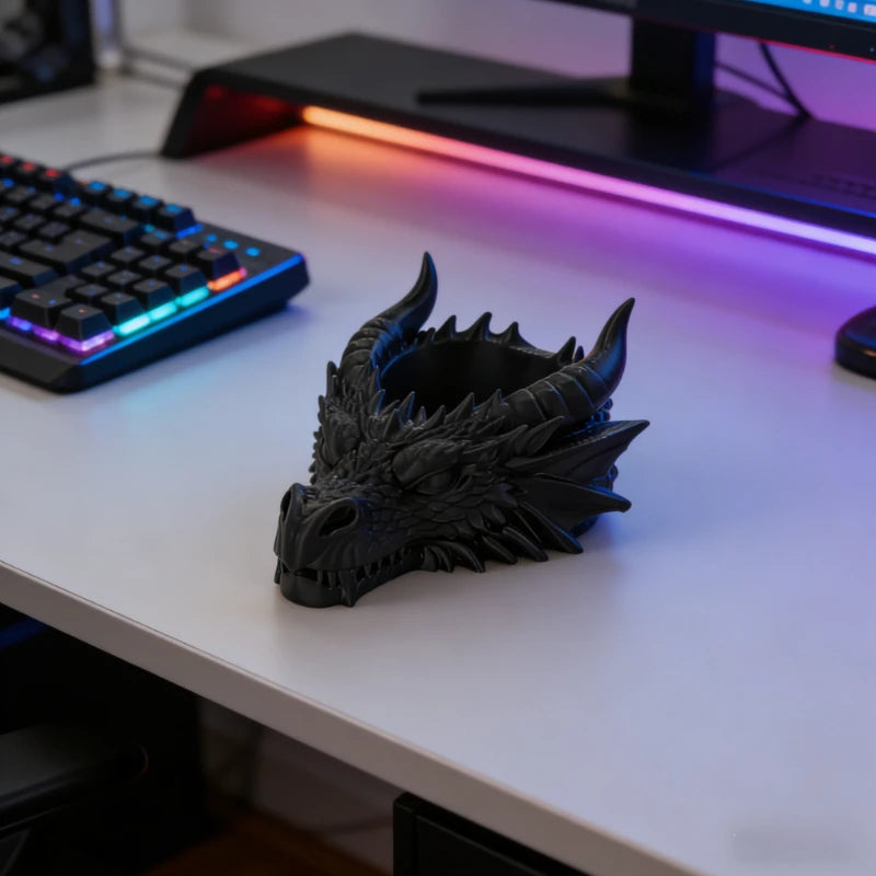 Gothic Dragon Head Catchall Storage Tray