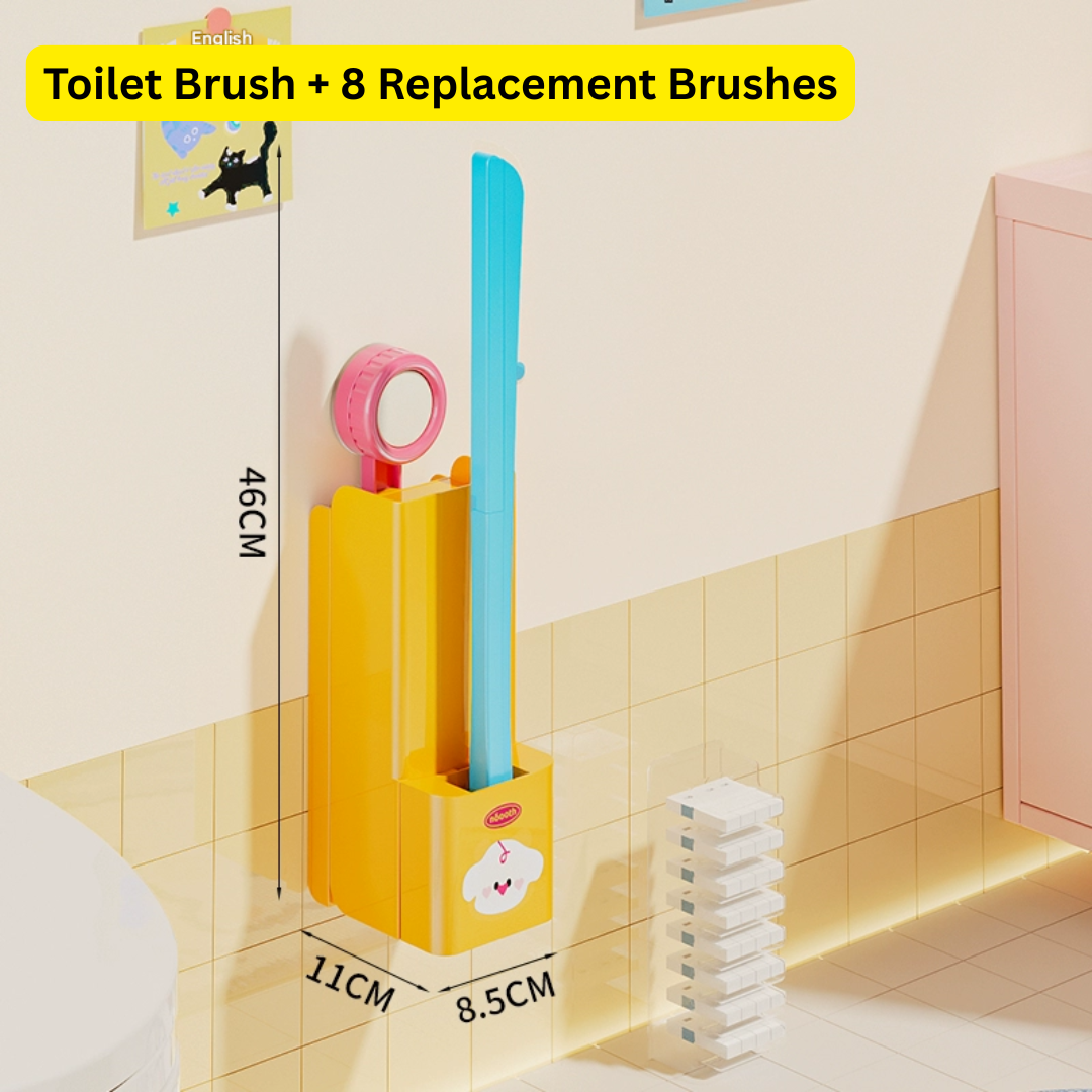 Clean Swipe Wall-Mounted Disposable Toilet Brush