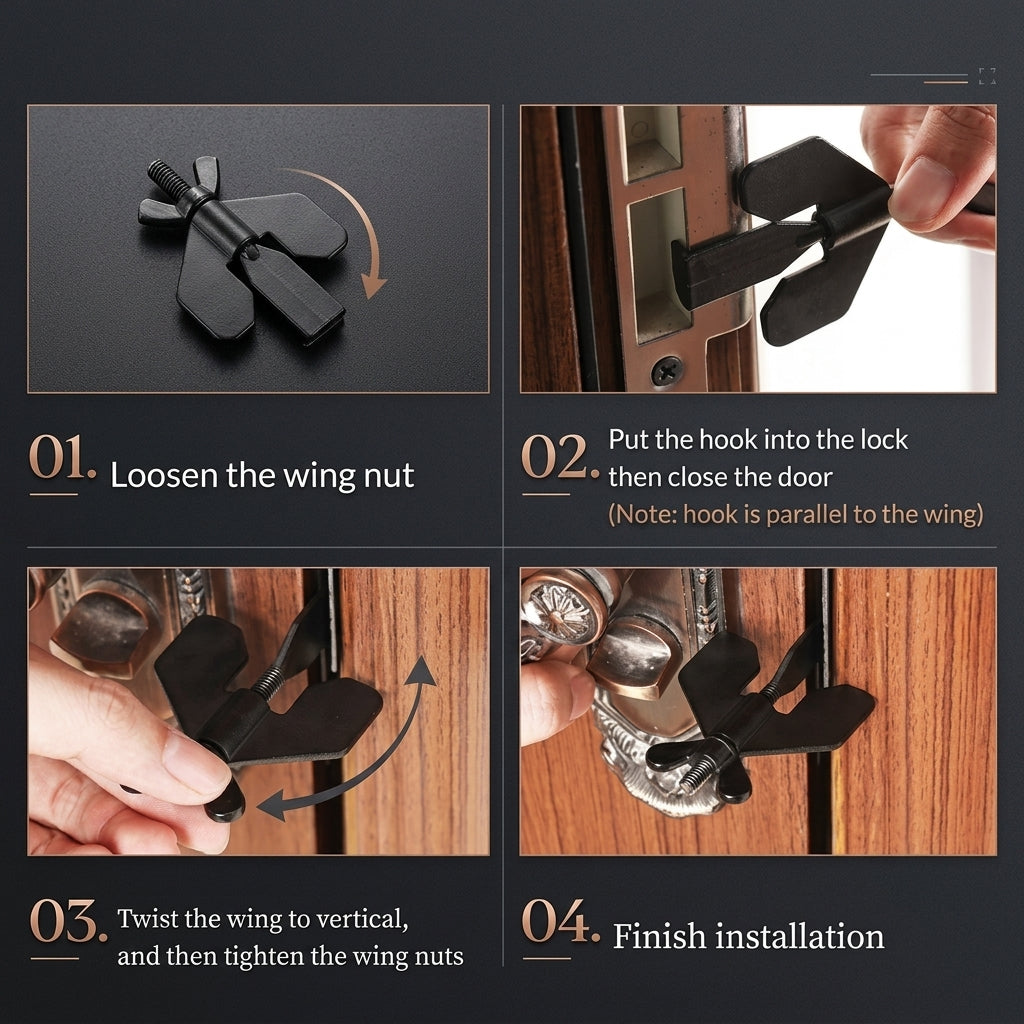 Portable Travel Security Door Stopper Lock