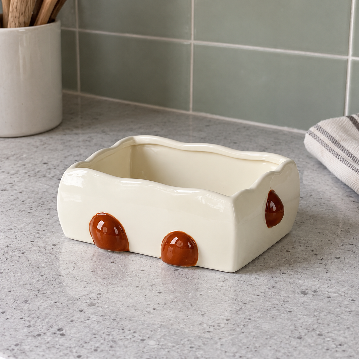 Morning Slice Toast Shaped Snack Plates