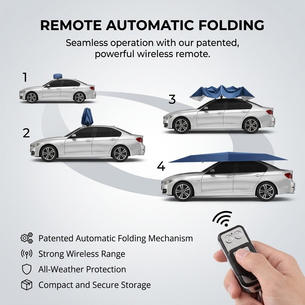 Automatic Folding Car Roof Cover Umbrella Tent