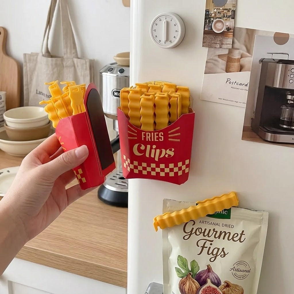 Midnight Snack Magnetic French Fry Bag Sealing Clips