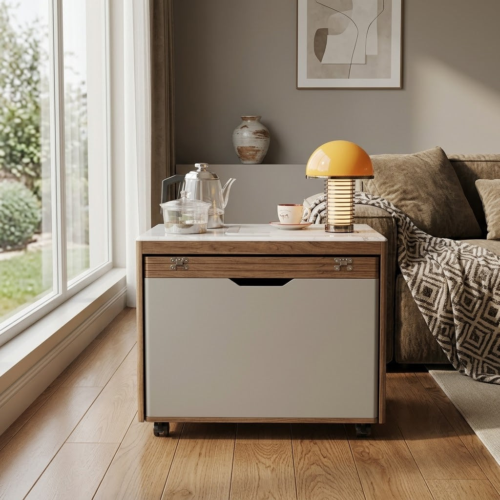 Japanese Minimalist Hidden Storage Coffee Table