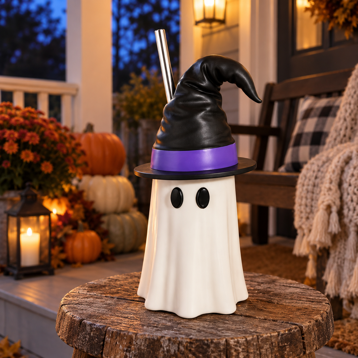 Spooky Sip Ghost Witch Hat Cup