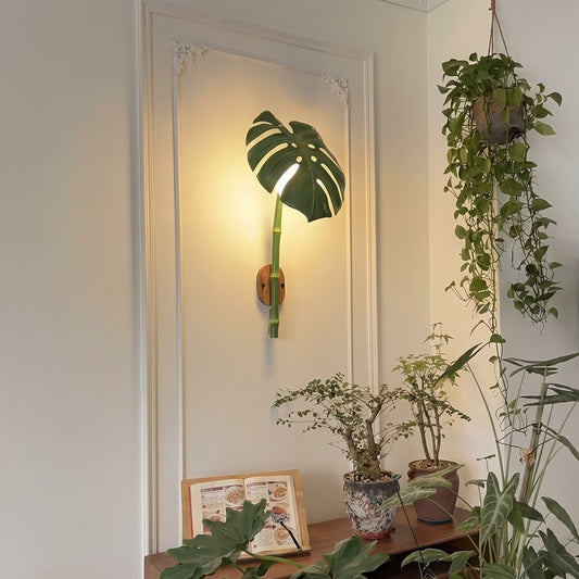 Tea Garden Outdoor Bionic Bamboo Wall Sconce Lamp