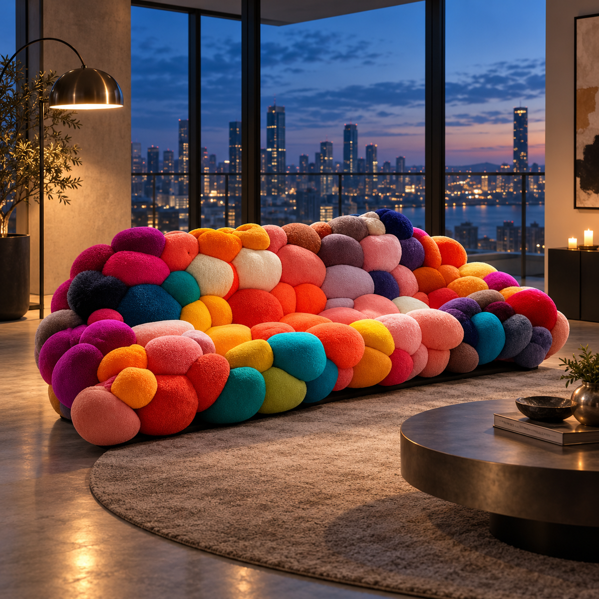 Rainbow Bubble Lounge Modular Curved Sofa