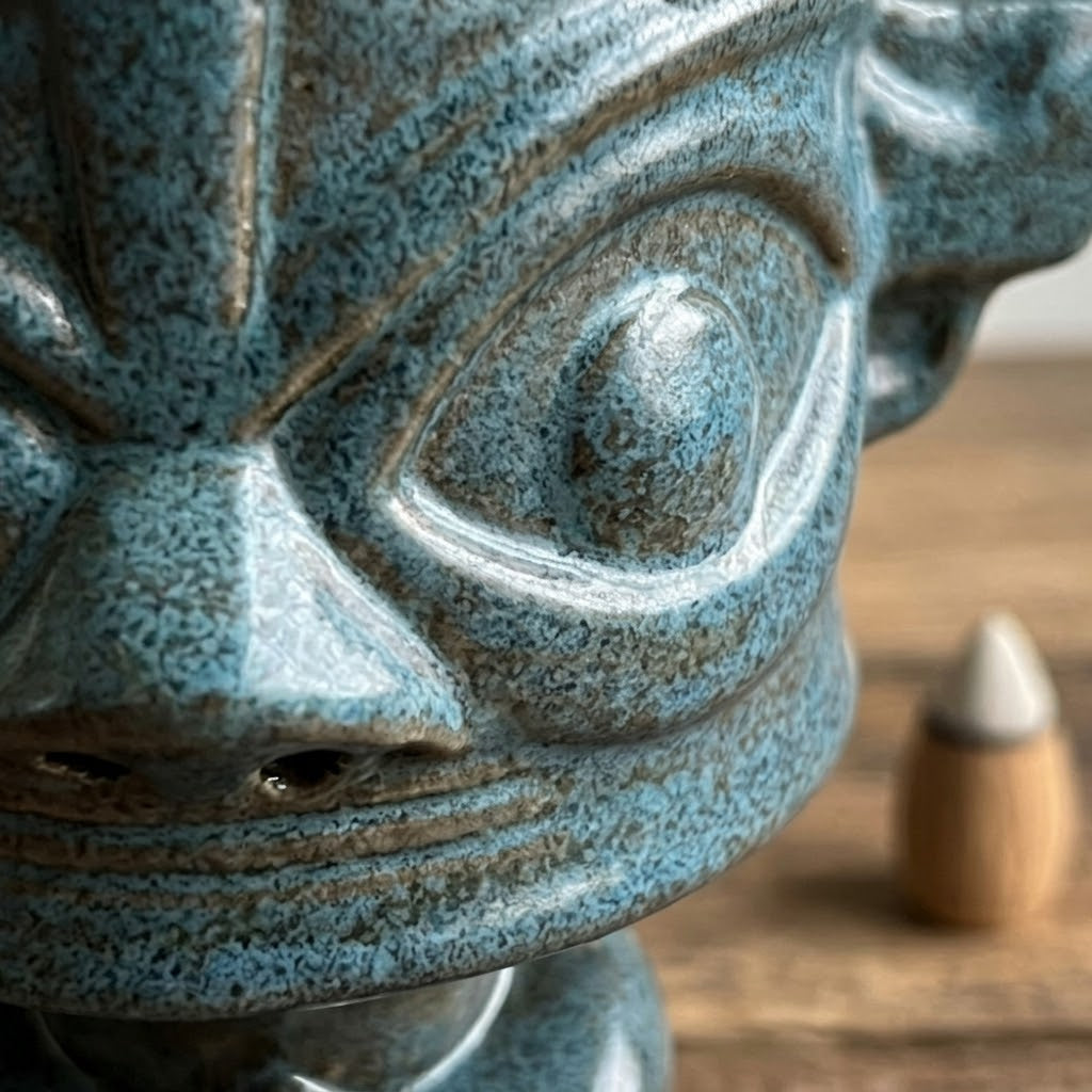 Ancient Mask Waterfall Incense Burner Holder