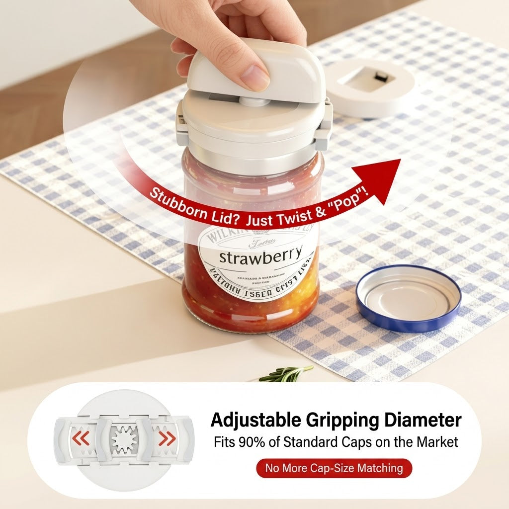 Grip-Free Magnetic Jar Opener
