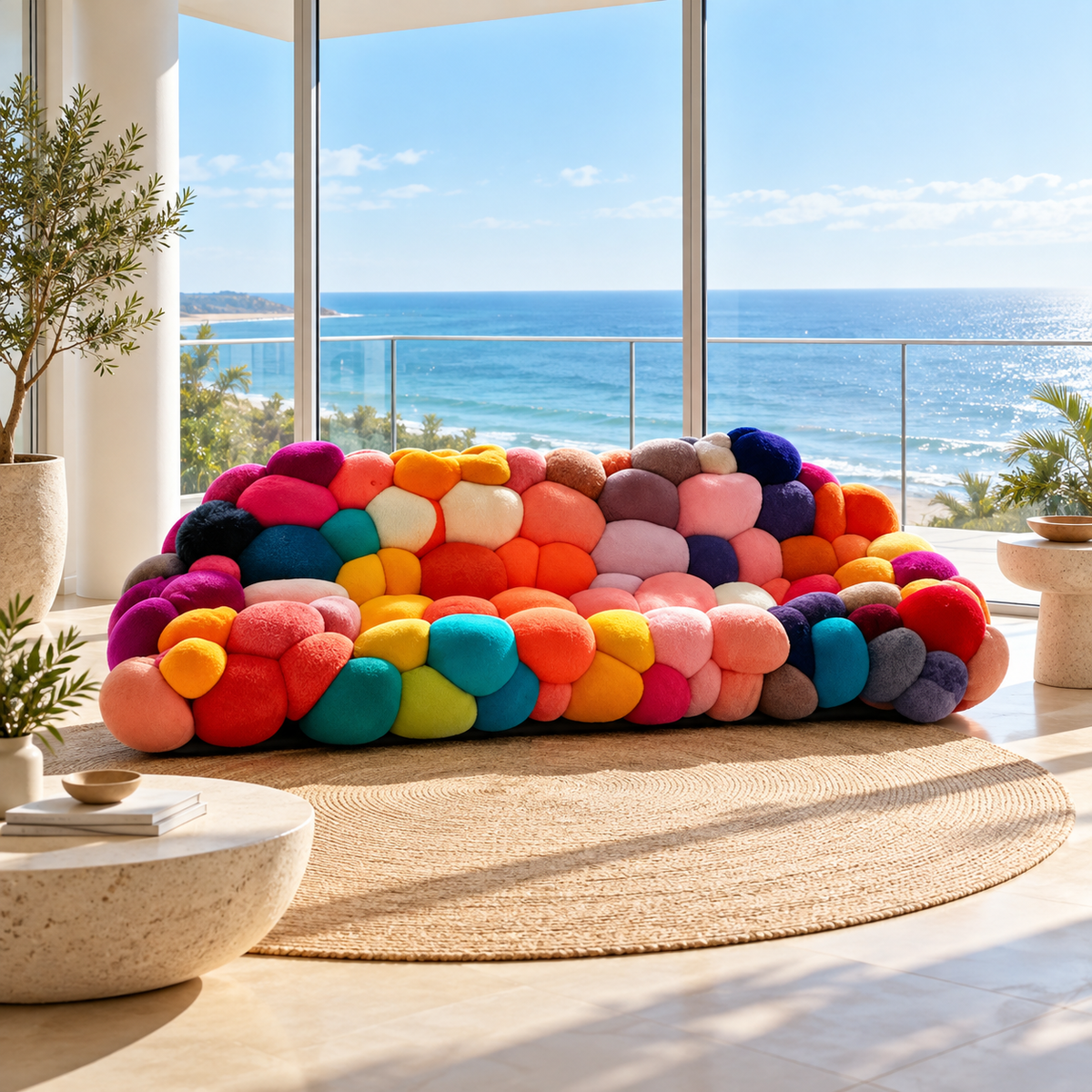 Rainbow Bubble Lounge Modular Curved Sofa