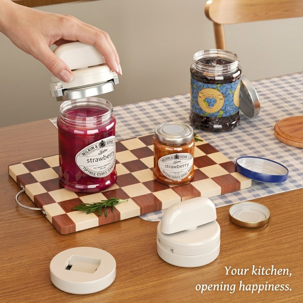 Grip-Free Magnetic Jar Opener