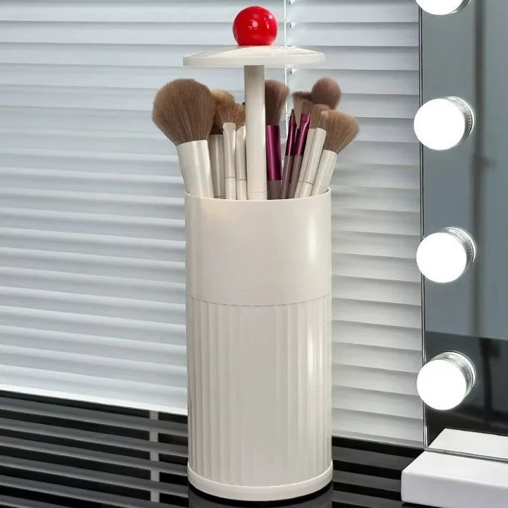 Automatic Pop-Up Cylindrical Makeup Brush Organizer
