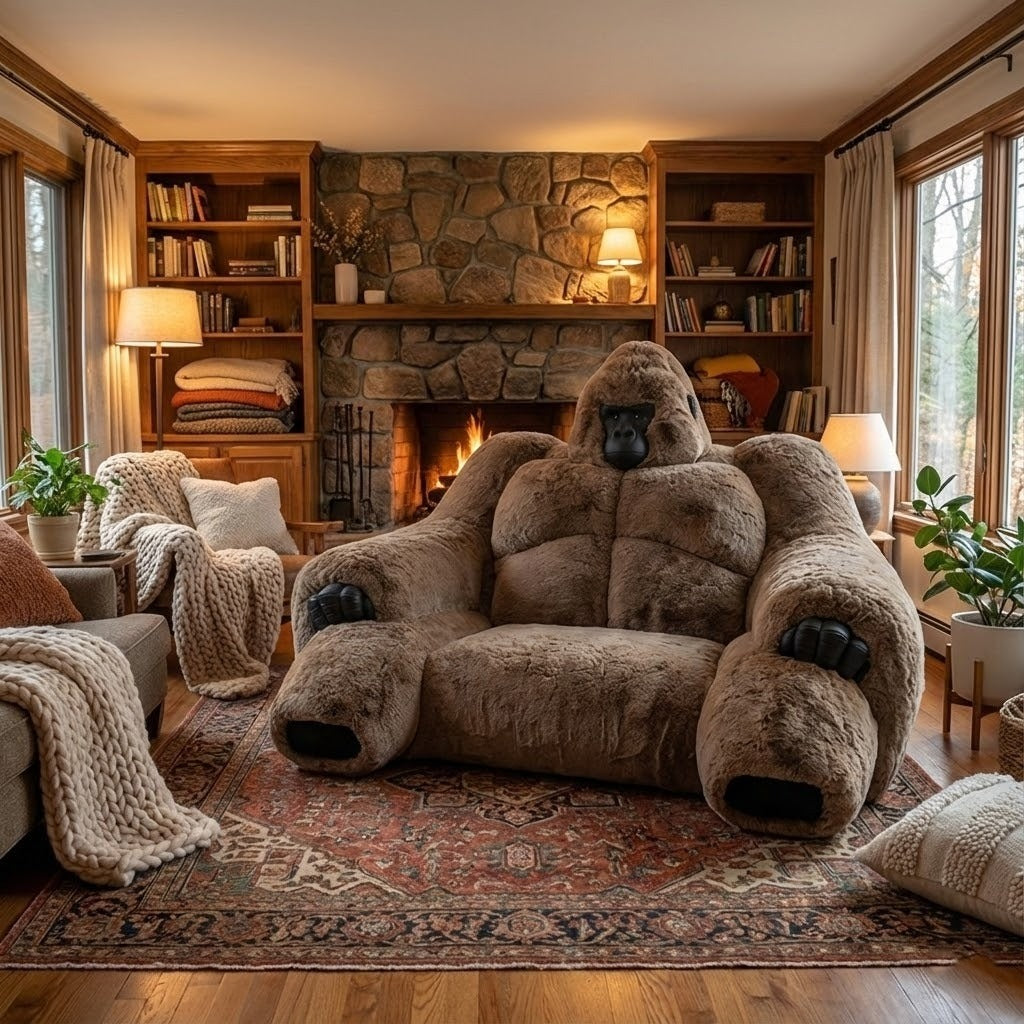 Giant Alpha Gorilla Plush Lounge Sofa