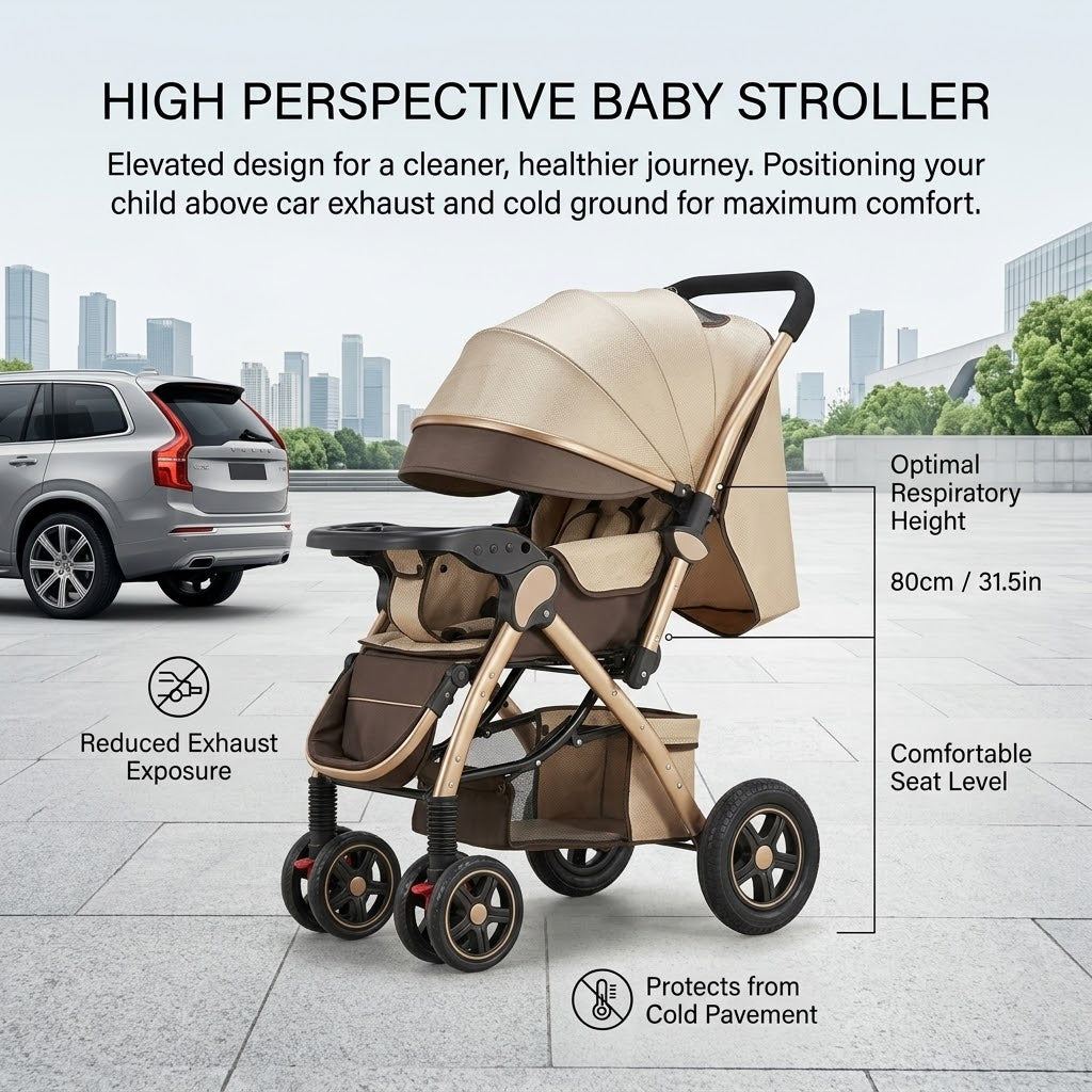 Loftcart Elevated Foldable City Baby Travel Stroller