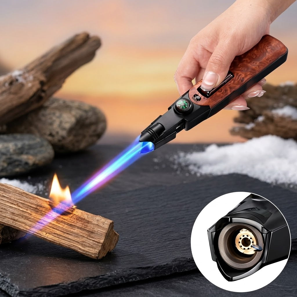 Pathfinder Flame BBQ Camping Torch Compass Lighter