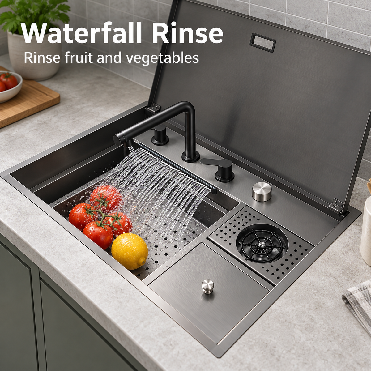 Lavabello Hidden Stainless Steel Kitchen Sink