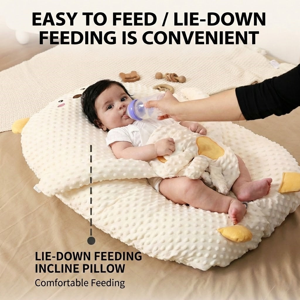 Dual Arm Cuddle Support Baby Anti Roll Pillow