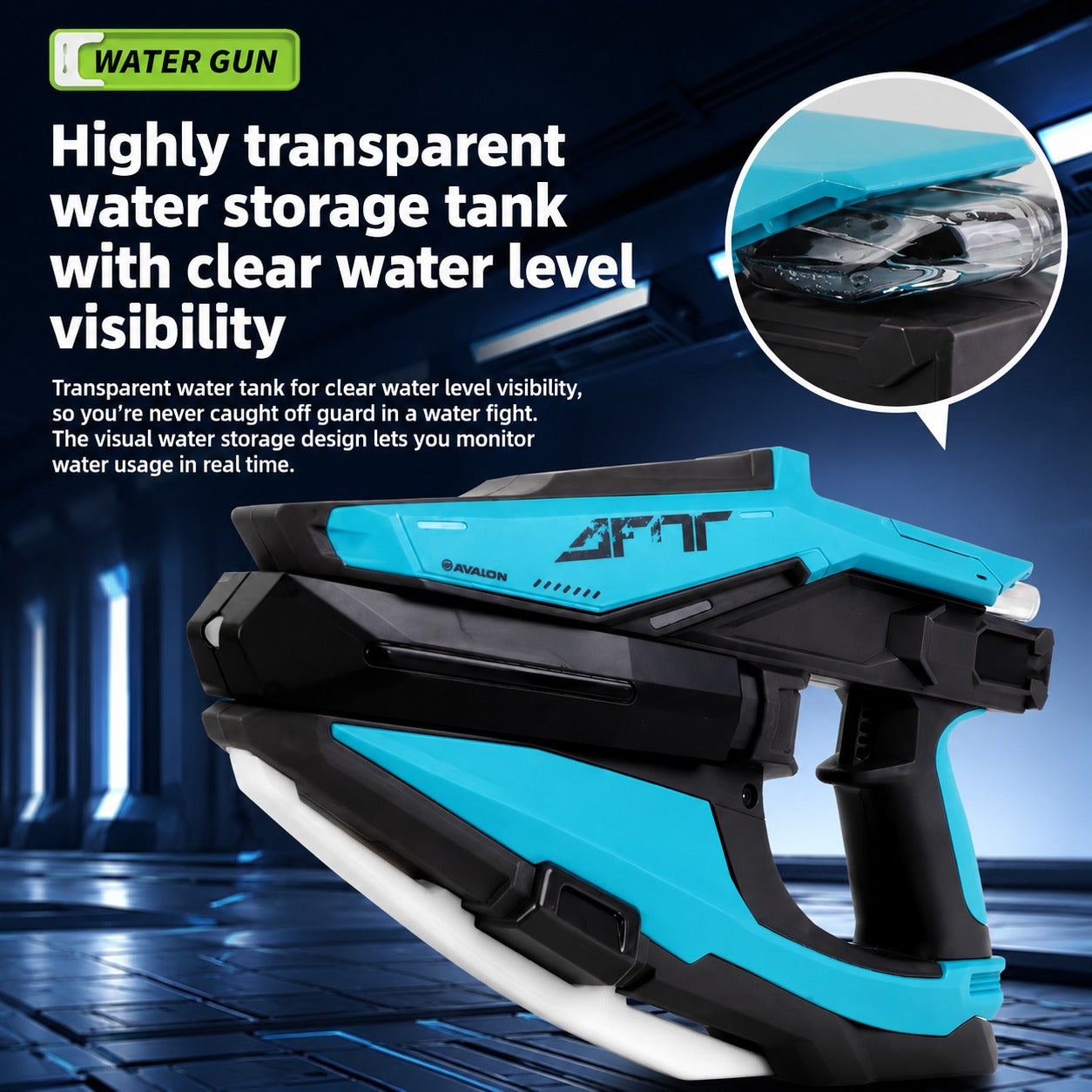 Surgeblaster Futuristic Rapid-Fire Electric Water Cannon Toy