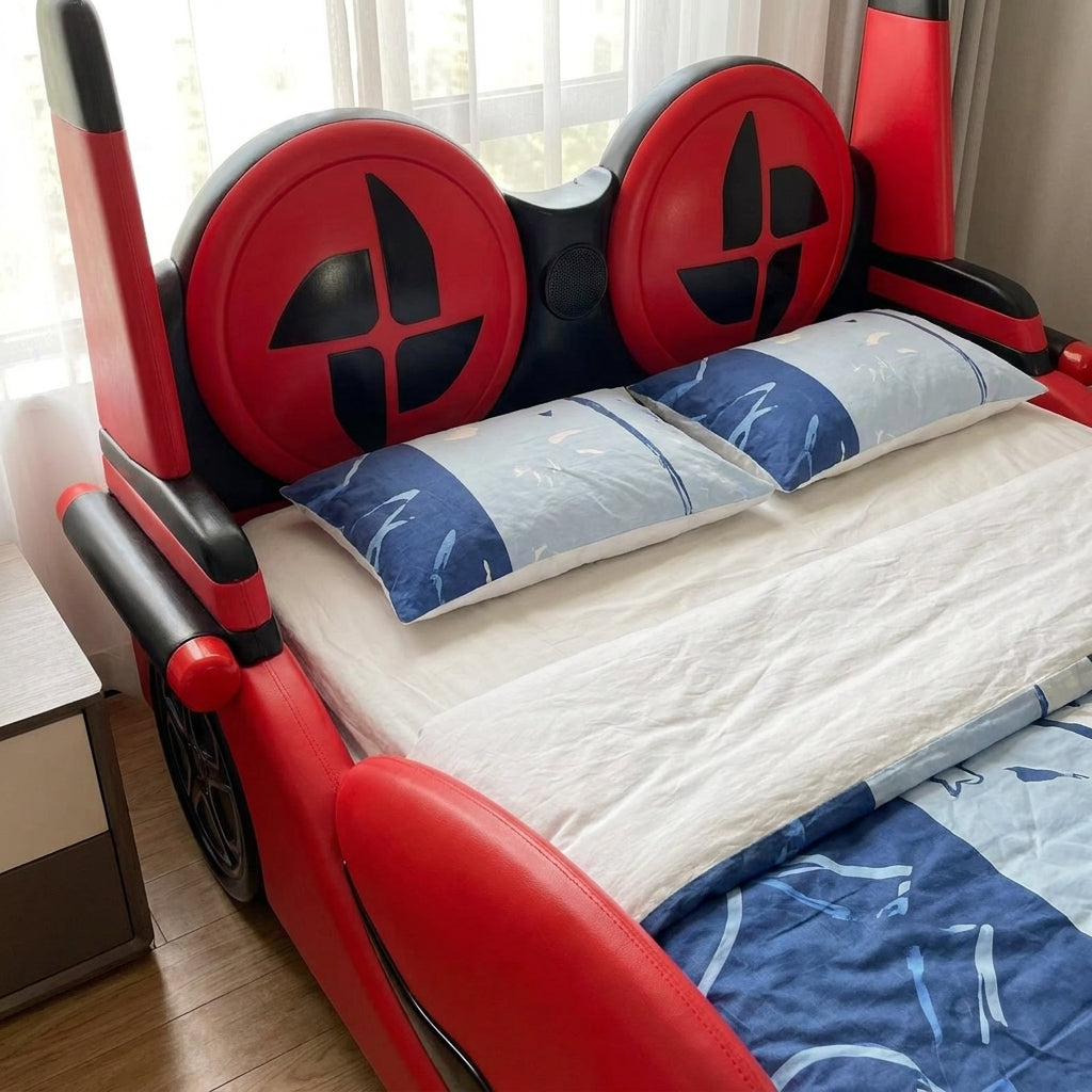 Speed Race Car LED Light Kids Bed