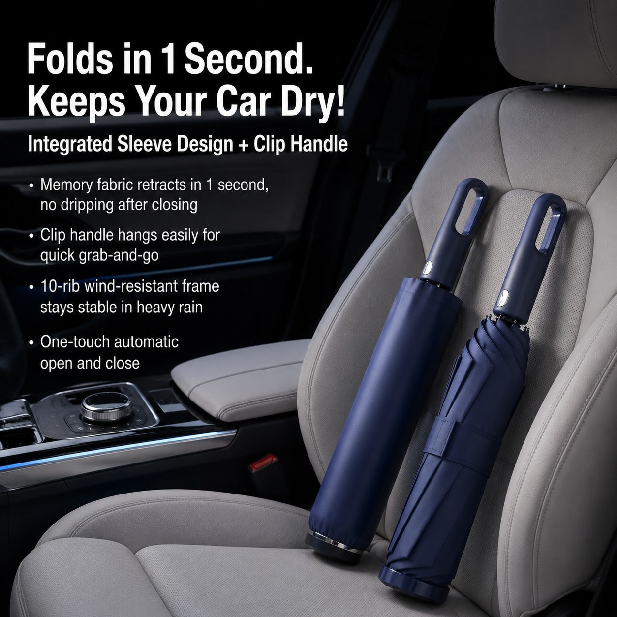 Tuck & Go Rapid Folding Windproof Umbrella