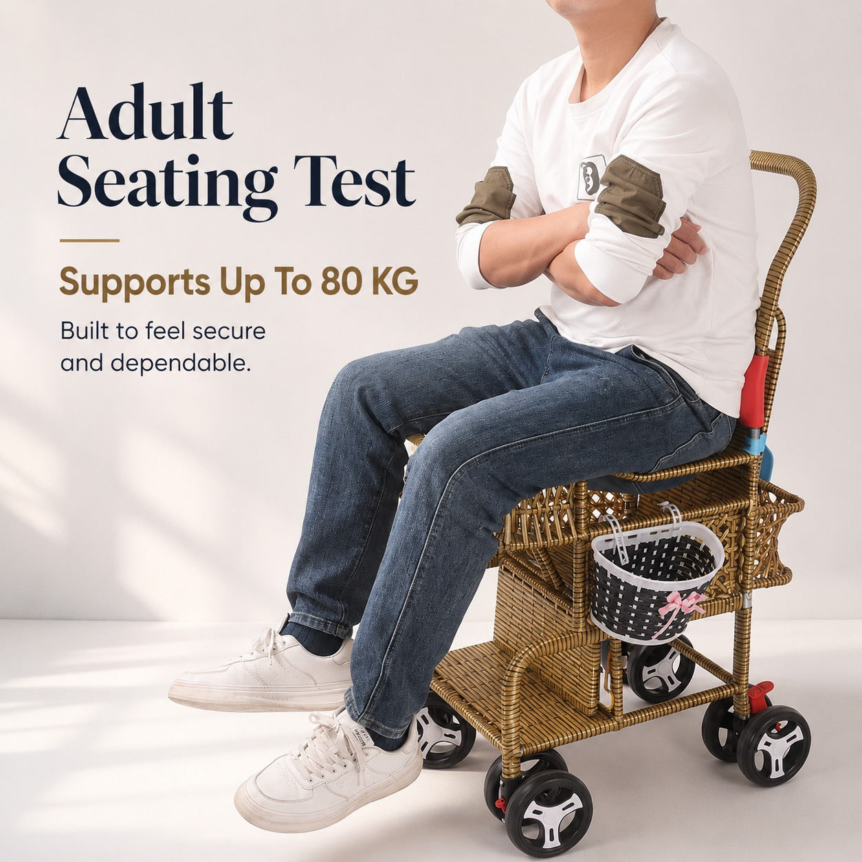 Bellaria Lightweight Vintage Rattan Summer Baby Stroller