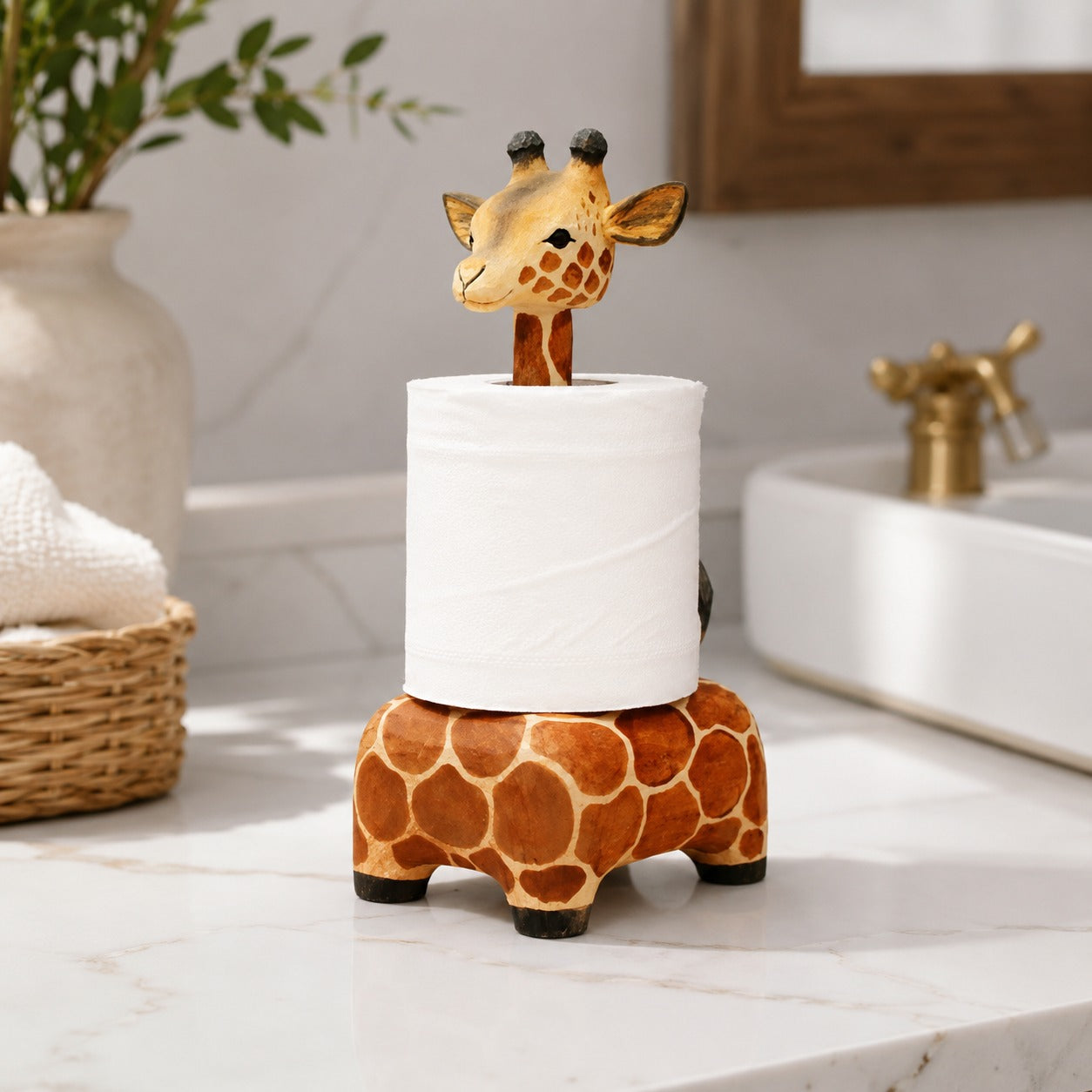 Happy Elephant Deer Toilet Paper Holder